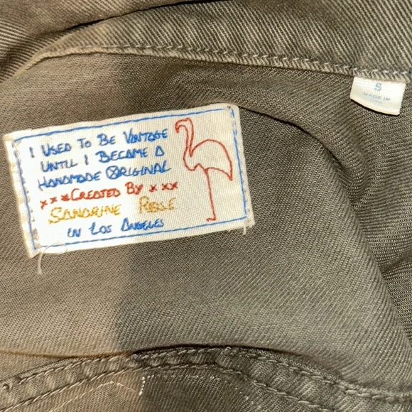 RARE SANDRINE ROSE sz S “troublemaker/girl gang” button front jacket 3/4 sleeves - Picture 8 of 12